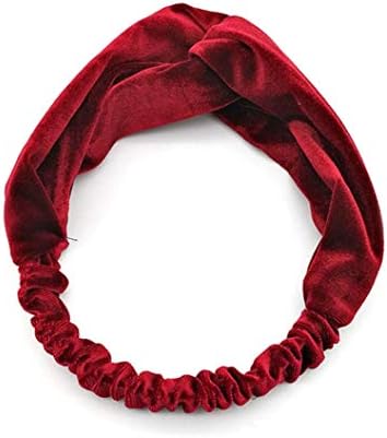 dryujdytru Value-for-Money New Simple Velvet Headband Cross Knot Hairband Women Wide Edge Elastic Hair Bands Hair Accessories for Girl Hair Ornament for Women & Girls
