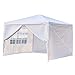 mefeir 10'x10' Canopy Party Wedding Tent w/ 4 Removable Sidewalls Warmer,Steel Tube Waterproof Sun Shelter Anti UV Protection Outdoor Pool Shed