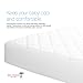 Red Nomad Crib Pad Mattress Protector - Ultra Soft Bamboo Fabric Waterproof Hypoallergenic Cover - Fits All Standard Crib Sizes