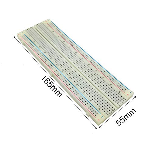 Loweryeah 830 MB-102 Tie Points Solderless Breadboard Kit + 3.3V 5V Power Supply Module +65pcs Flexible Jumper Cables Wires