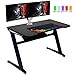 Kinsal Gaming Desk Computer Table 47 inch E Sports Racing Table with LED Light Ergonomic Comfortable Height