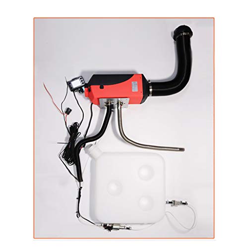 Parking Air Diesel Heater 24V Diesel Air Fuel Heater for RV,Truck,Boat,Caravan Motorhome and Bus (24V 5KW with Digital Switch Remote Control,Silencer) (red) - Thumbnail 3