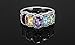NYC Sterling Women Silver Genuine Gemstone Multi Color Oval Fancy Ring