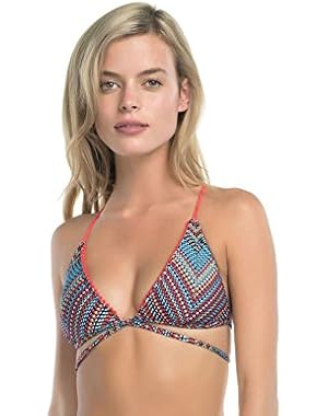 Women's Mosaic Cross Back Halter Swim Top