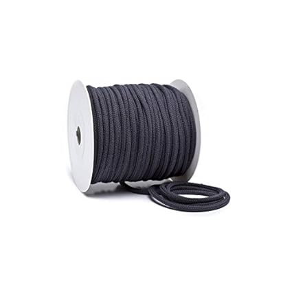Baumwollkordel 6mm 012 anthrazit grau (1m)