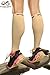 Physix Gear Calf Compression Sleeves for Women and Men - Compression Sleeve for Running, Provides Support and Shin Splints comfort, Compression Sleeves for Enhanced, Beige/Nude, L/XL