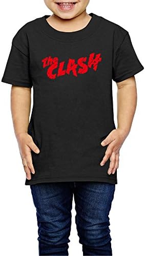 EVALY 2-6 Years Youth Fashion The Clash Rock Band Tee Shirt Black Size 5-6 Toddler