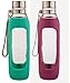 Contigo Purity Glass Water Bottle, 20-Ounce, 2 Pack Greyed Jade/Radiant orchid