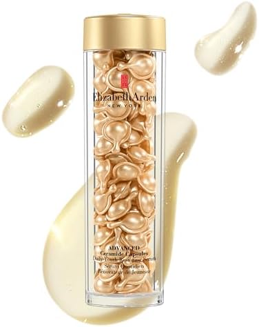 - Advanced Ceramides Serum Kapseln, mit Tsubaki-Öl, dreifacher Anti-Aging-Effekt, verjüngt, repariert, spendet Feuchtigkeit und glättet Falten, Einzeldosis - 90 Kapseln