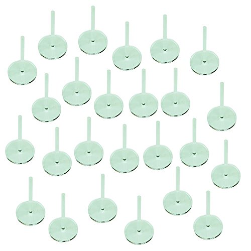 Acrylic Flight Stands, 25mm Circle, 3mm Clear, 1.5 inch Peg (25)