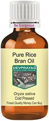 R V Essential Pure Rice Bran Dragerolie 50ml (1.69 oz) - Oryza sativa (100% zuiver en natuurlijk koudgeperst) Pure Rice Bran Carrier Oil