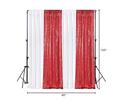VitalCozy 4 Panels Photo Backdrop Curtains 2 Pcs 4