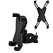 Qoosea Bike Phone Mount Holder, Universal Cell Phone Bicycle Handlebar & Motorcycle Holder Cradle with 360 Rotate for 3.5 - 7 inch Cell Phone iPhone Android phone and GPS Devices - Black