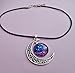 galaxy moon choker necklace, moon necklace, pastel goth, grunge Pendant, nu goth, pastel grunge, boho necklace Pendant,