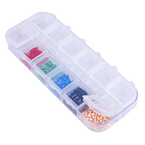 MACTING New Design LED Diamond Painting Pen Cross Stitch Tool Set 118 Pieces, Diamond Embroidery Storage Box Kit for DIY Art Craft