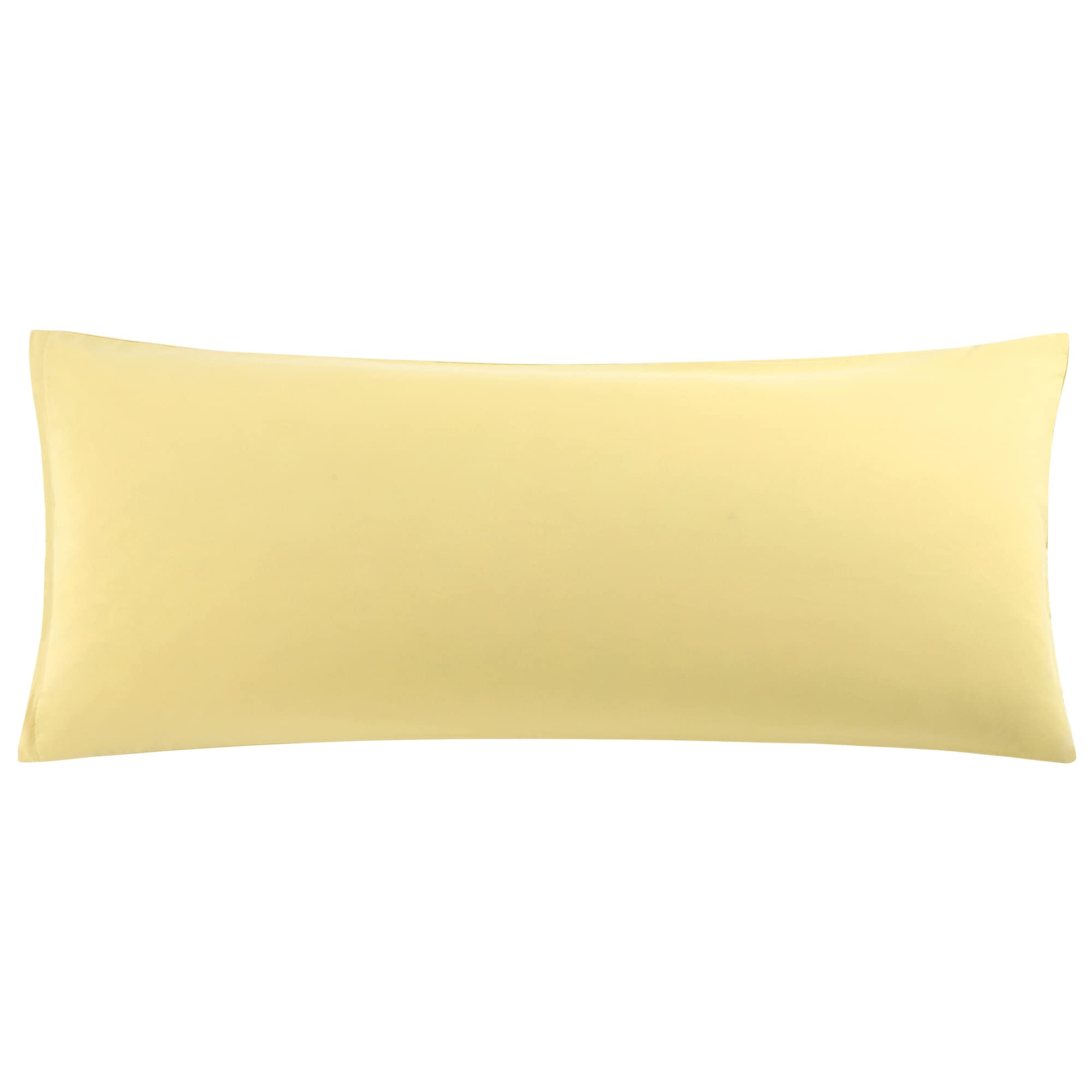 sourcing map Soft Brushed Microfiber Body Pillow Cover with Zipper Closure, Bolster Pillow Cases Long Pillow Cases for Body Pillow Gold 20"x60" (5ft)