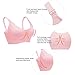 Romere 3PACK Womens Nursing Bra Bralette for Maternity and Breastfeeding Seamless Wireless Breathable Sleep, Large, Black/Beige/Pink/Gray/Purplebean