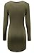 UGET Sexy Long Sleeve Irregular Hem Dress Beach Mini Shirt Tunic Dress US XS/Tag M Green