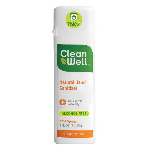 Cleanwell Natural Hand Sanitizer Spray, Orange Vanilla 1