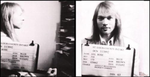 Mugshot - Axl Rose - Canvas Art Poster Size 12" X 24"