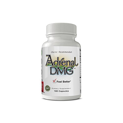 Adrenal DMG - 180 Capsules - Fight Adrenal Fatigue, Chronic Fatigue Syndrome, Fibromylagia - Stress Relief, Support Healthy Adrenal Function, Immune System, Energy Levels - All Natural Supplement