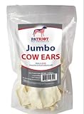 Patriot Pet Jumbo Size Cows Ears for Dogs (Pack of 10)