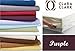 Clara Clark Fitted Sheet, Extra Deep Pocket Fits Deep Mattress, Luxury Soft Fitted Sheet Only, Queen Eggplant Purple