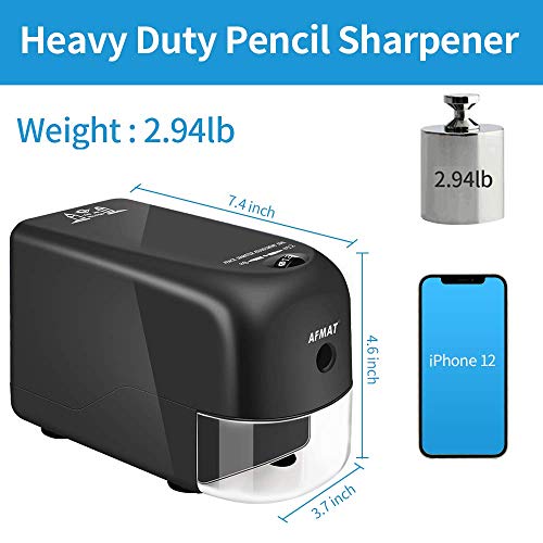 AFMAT Colored Pencil Sharpener, Large Heavy Duty Electric Pencil