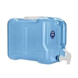 BPA-Free Reusable Plastic Beverage Dispenser Water Bottle Gallon Jug Container - Made in USA (2 Gallon)