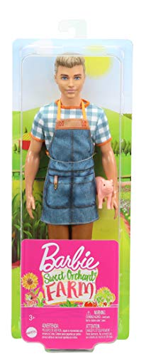 Barbie GJB62 - „Spaß auf dem Bauernhof“ Ken Puppe mit blonden Haaren und Ferkel, Mehrfarbig – Bild 7