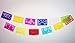 Mexican Tissue Papel Picado Banner I Salio El Sol I 12 Tissue Panels in Medium Size Multi-Color I Colors and Designs as Pictured