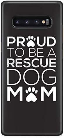 Inspired Cases - 3D Textured Galaxy S10 Plus Case - Rubber Bumper Cover - Protective Phone Case for Samsung Galaxy S10 Plus - Proud Rescue Dog Mom