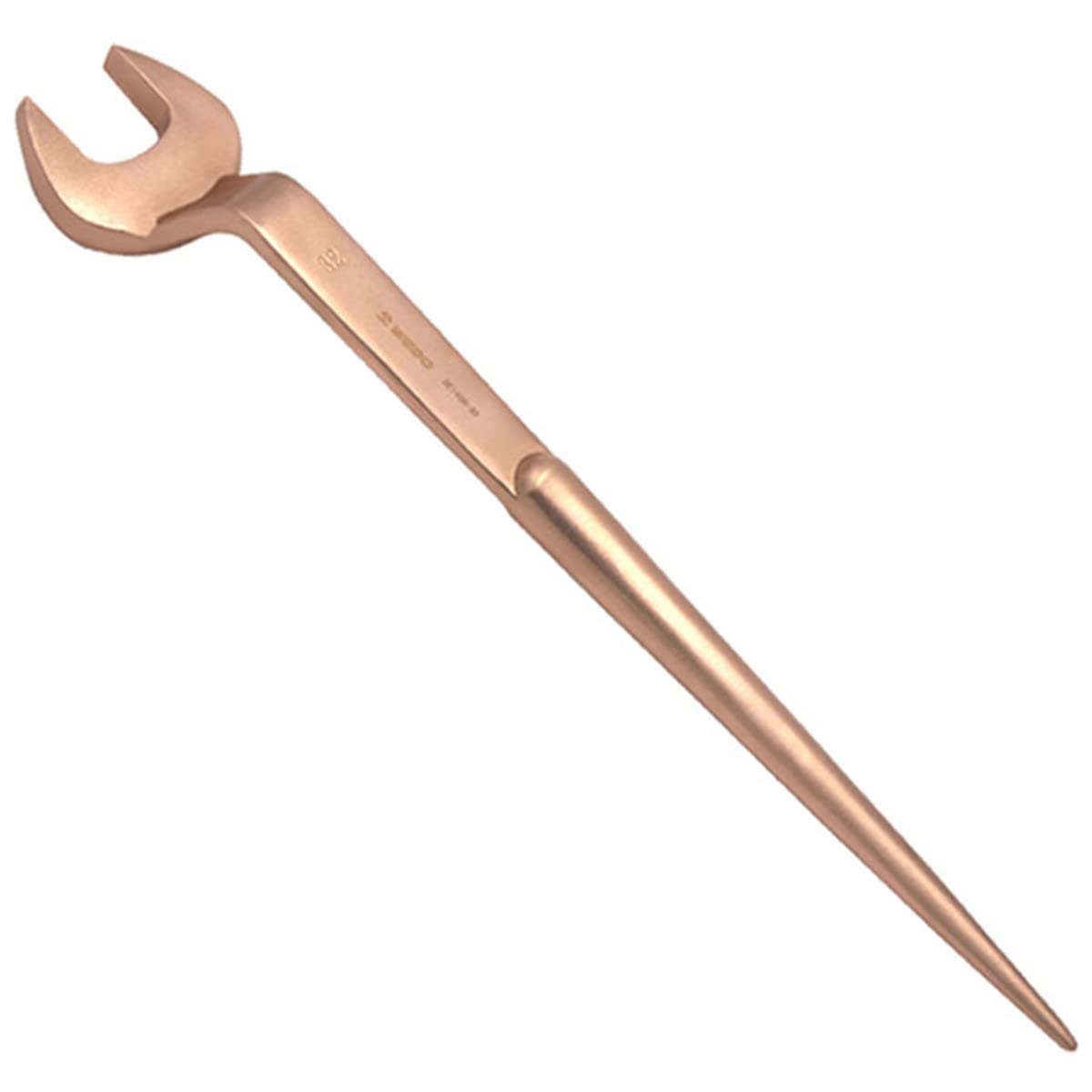 WEDO Non-Sparking Construction Spud Wrench with Pin, Nominal Opening 22mm,Beryllium Copper,Length 350mm,One-time Die-Forge,Corrosion Resistant,Non-Magnetic,DIN Standard,BAM&FM Certification