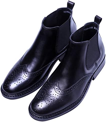 Santimon Mens US 6-10 Black Ankle Genuine Leather Zipper Pointed Toe Casual Boot Amazon.com | Santimon Mens Genuine Leather Ankle Western  main image 2