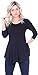 Popana Women’s Casual Short 3/4 Sleeve Tunic Tops for Leggings Loose Fit Shirt