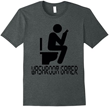 Mens Washroom Gamer Toilet T-shirt Men's Women's XL Dark Heather