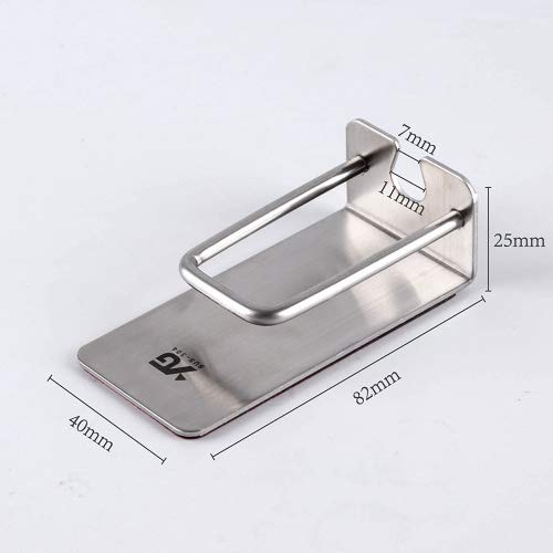 Sosanping Wall Mounted Toothbrush Holder with Self Adhesive-Brushed Stainless Steel (2-Pack)