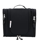 Hanging Toiletry Bag for Men & Women Rugged & Water Resistant with Mesh Pockets & Sturdy Hook Travel Shower Bag