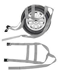 Juego de 2 correas ajustables para cesta de coches de remolque Dolly DEMCO con gancho plano para ruedas estándar de 17 a 21 pulgadas.