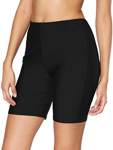 eulo Women's Swim Shorts High Waisted Long Board Short Solid Skinny Swim Bottom