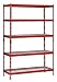 Muscle Rack UR482472WD5-R 5-Shelf Steel Shelving Unit, 48" Width x 72" Height x 24" Length, Red primary