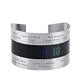 Bracelet en Acier Inoxydable Température du vin Thermomètre Bouteille Températur