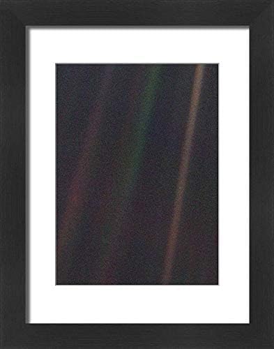 Media Storehouse Voyager 1 Pale Blue Dot Framed Print - Modern Frame 22"x18" (58x48cm) (8967253)