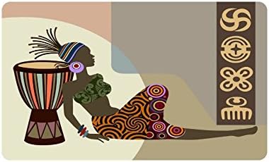 Oil Painting Art African Woman Durable Home Indoor/Outdoor Floor Mat Doormats 30" x 18" (Large)