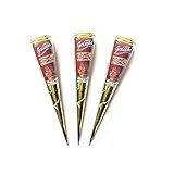 Temporary India Tattoo Paste Kit Body DIY Art Painting Henna Cone Drawing with Free Tattoo Stencil Templates Papper Set,3 pcs/lot Dark Red Tattoo Cream