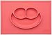 ezpz Happy Mat - One-piece silicone placemat + plate (Coral)