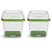 Rubbermaid FreshWorks Produce Saver Food Storage Container, Medium, 6.3 Cup, Green/ Set of 2