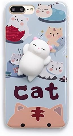 CHUBBY CASE - 3D Soft Cute Kawaii Squishy Lazy Animal case cover for Iphone 7 … (Lazy Cat)