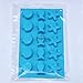 Poproo Seashell Silicone Candy Molds 15 Cavities Fish Seastar Shell Shaped Mould Decoration Chocolate Ice Cube Mold, Blue
