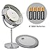 BRIGHTINWD Magnifying Mirror with Lights, Lighted Makeup Mirror 10X Magnification, Vanity Mirror with Lights, Double Sided 360 Rotation Polished Chrome Finish